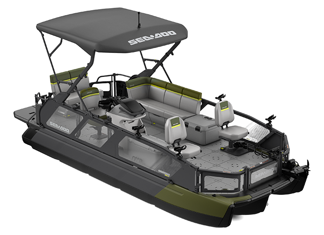 2026 Sea-Doo Switch Fish 300 Olive Night pontoon boat
