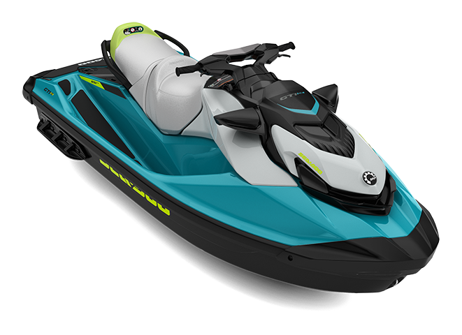 2027 Sea-Doo GTI SE 130 personal watercraft with Teal Blue / Manta Green colors