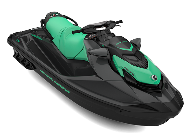 Moto acuática Sea-Doo GTI SE 130 2026 con colores Eclipse Black / Laguna Green
