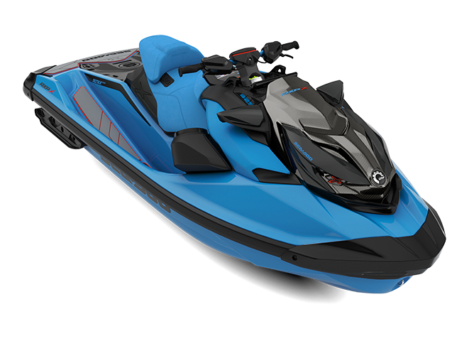 Moto acuática Sea-Doo RXP-X 325 2026 con nuevos colores azul Gulfstream.