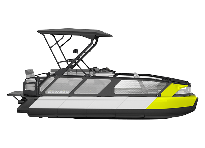 SWITCH 21 Sport 230 with sound system MY23 - Neon Yellow - Side view