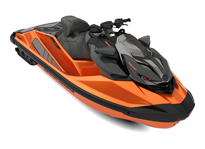 Motomarine Sea-Doo RXP-X 325 2027 aux nouvelles couleurs Solar Orange Metallic Premium haut de gamme