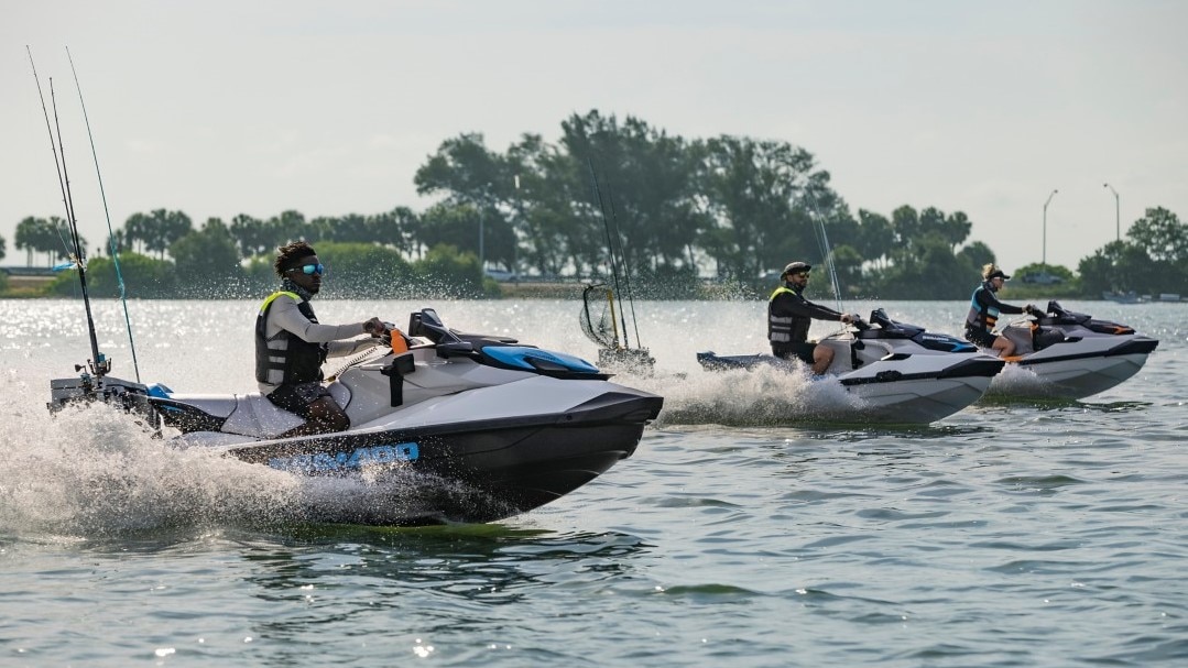 Group of riders driving their Sea-Doo Fish Pro