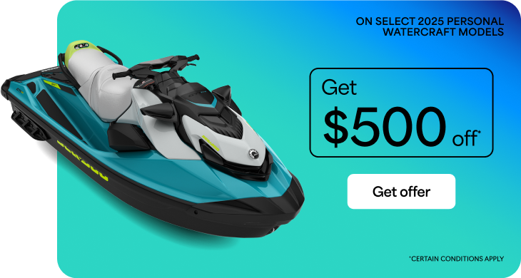 A Sea-Doo personal watercraft promotional image
