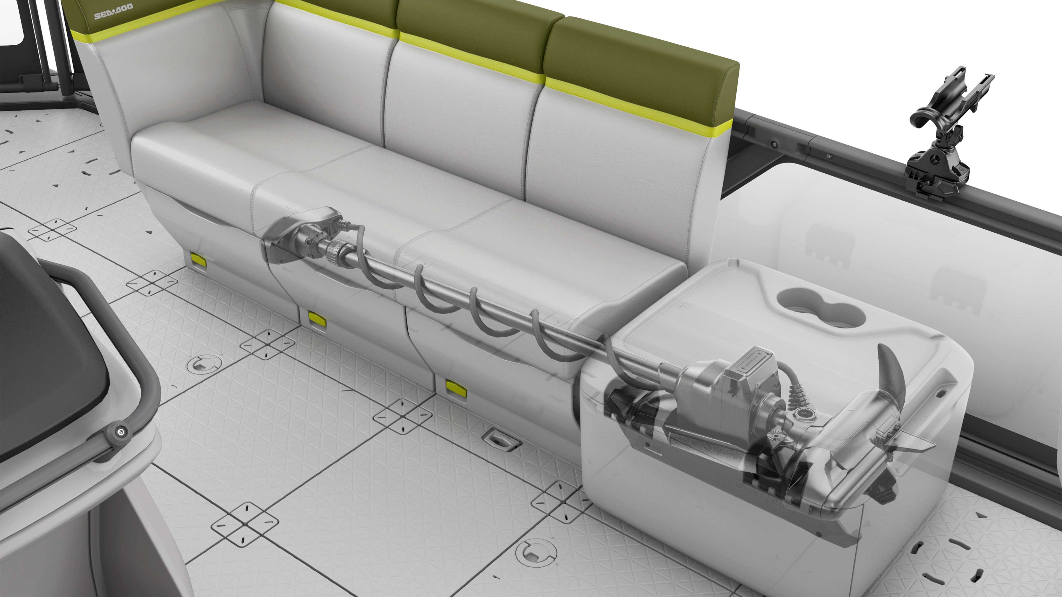 Trolling Motor Storage for the 2025 Sea-Doo Switch Fish pontoon boat