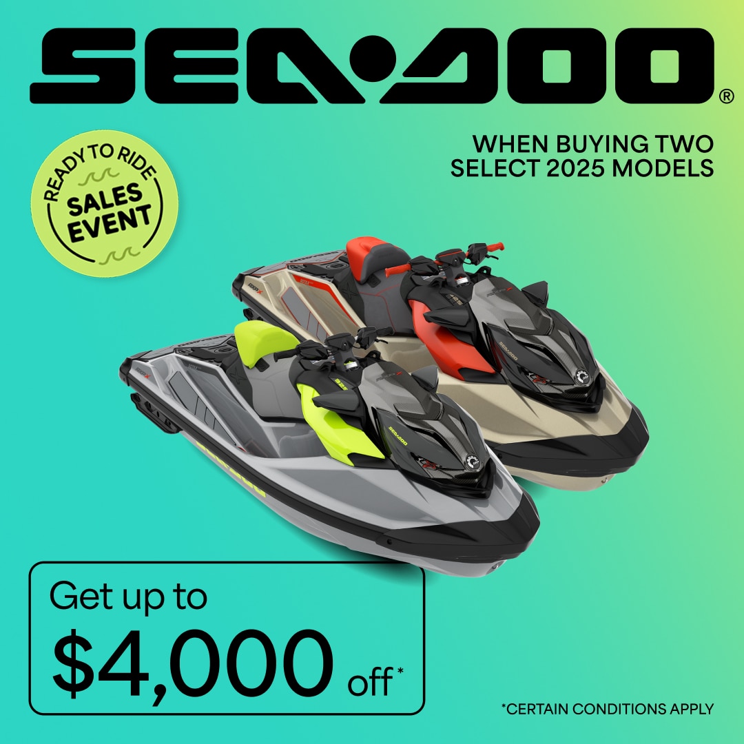 Get up to $4,000 off when buying two select 2025 Sea-Doo PWC models