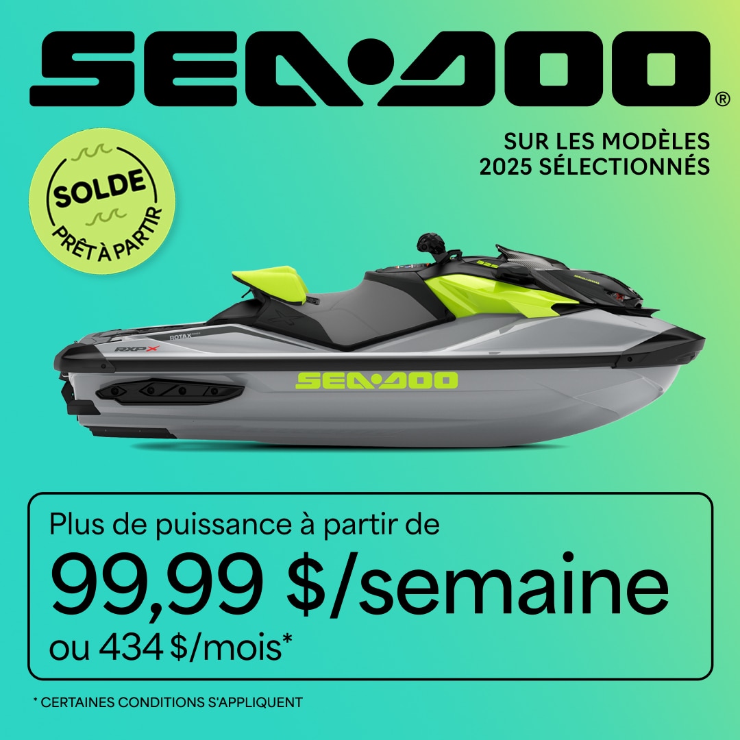Obtenez jusqu'à 1500$ de rabais sur les pontons Sea-Doo Switch 2025 sélectionnés