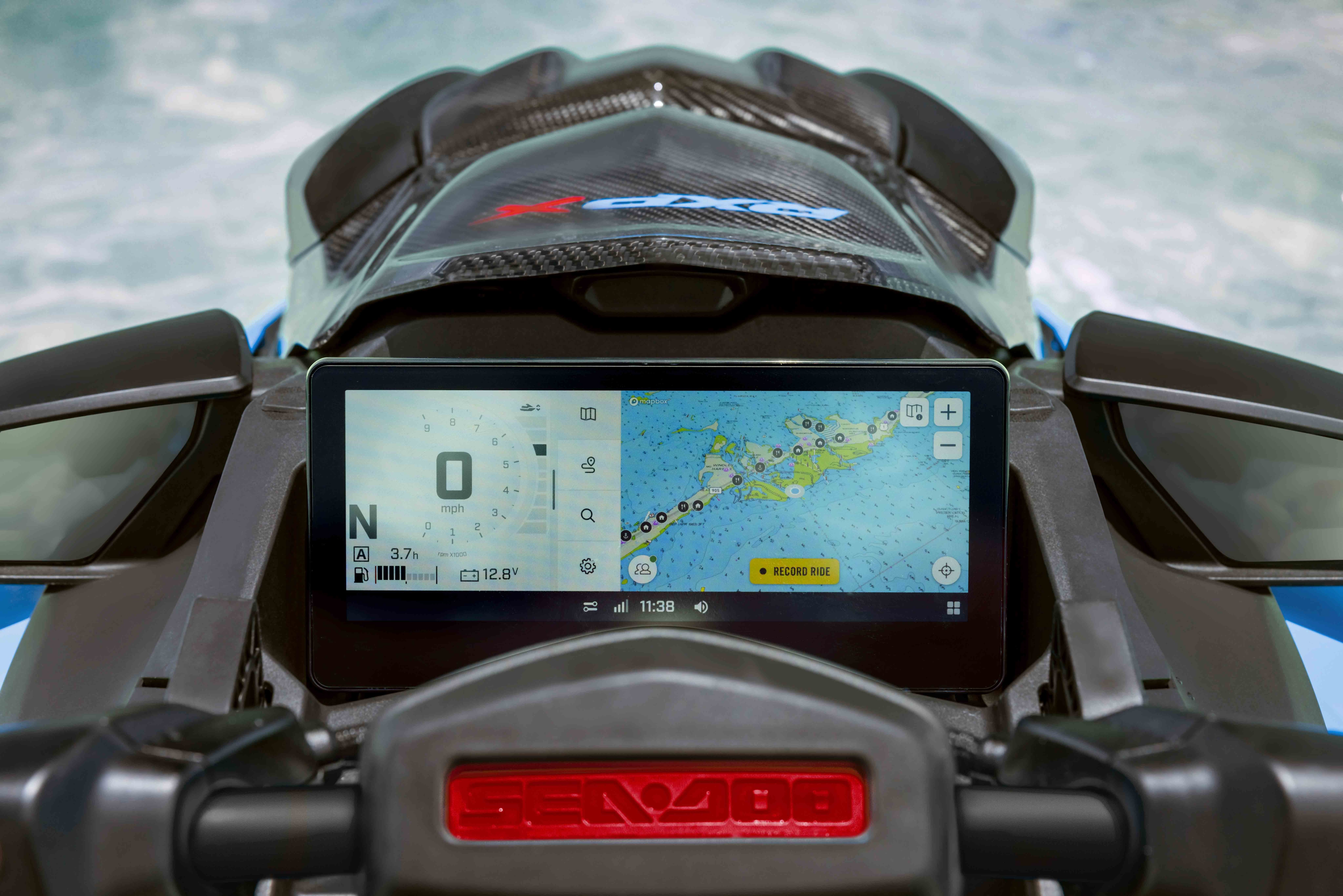 10.25-inch touchscreen available on 2026 Sea-Doo RXP-X personal watercraft