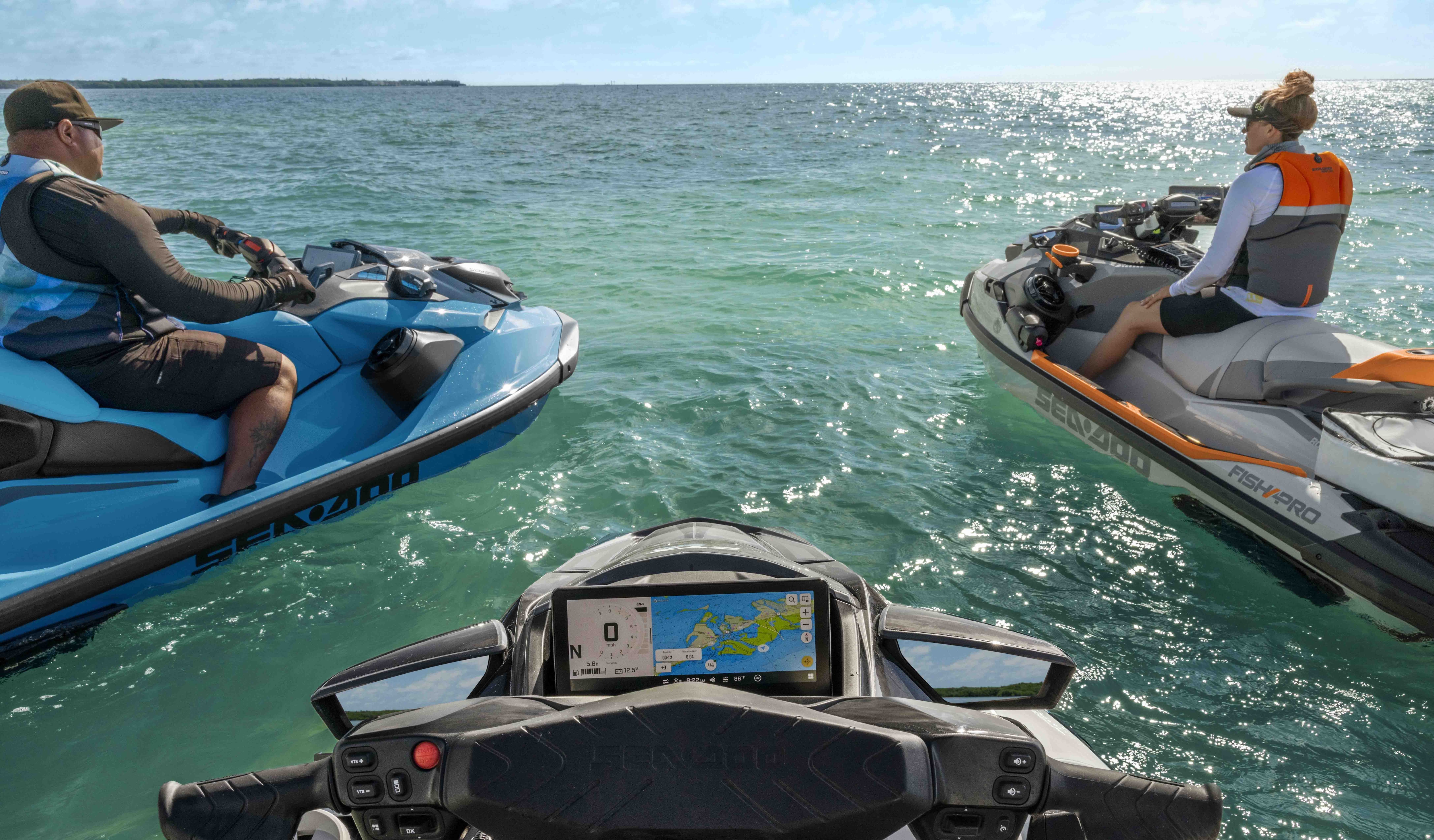 Trois motomarines Sea-Doo prêtes pour l’aventure
