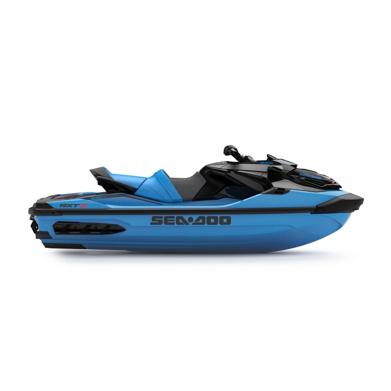 Moto aquática Sea-Doo RXT-X 325 2026, com vista lateral. Imagem de studio. 