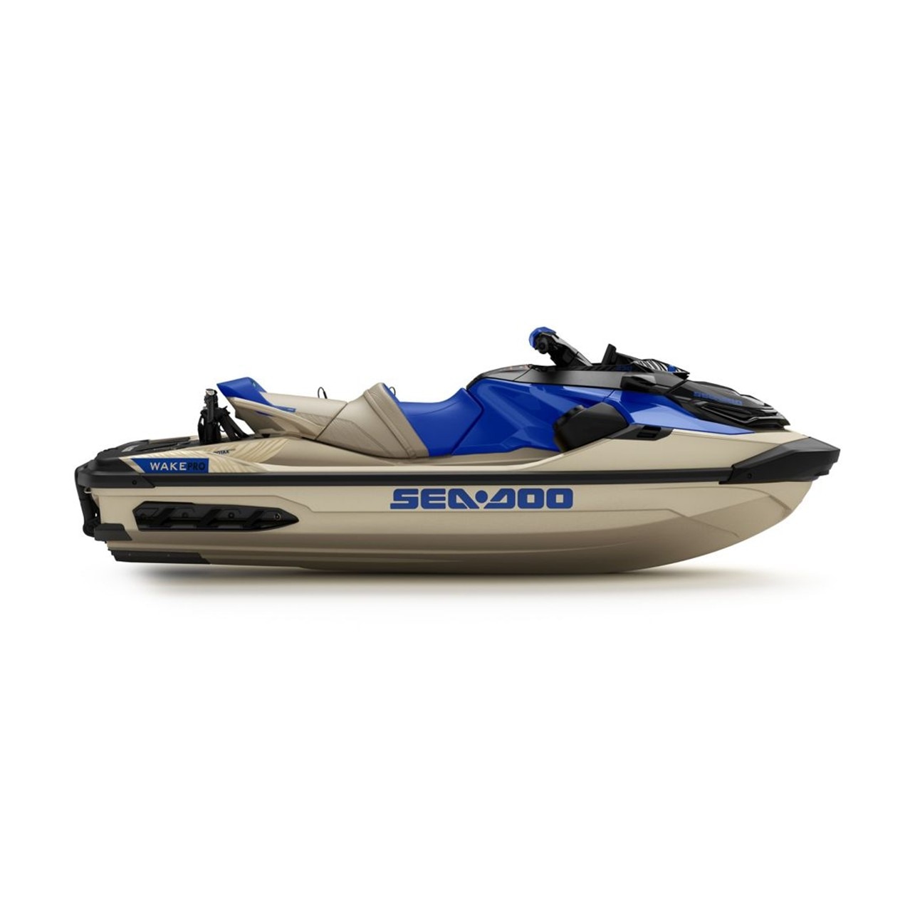 Moto aquática Sea-Doo Wake Pro™ 230 2025, com vista lateral. Imagem de studio. 