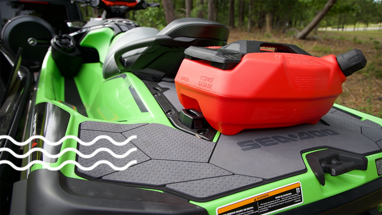 Back of a Sea-Doo with a LinQ accessory