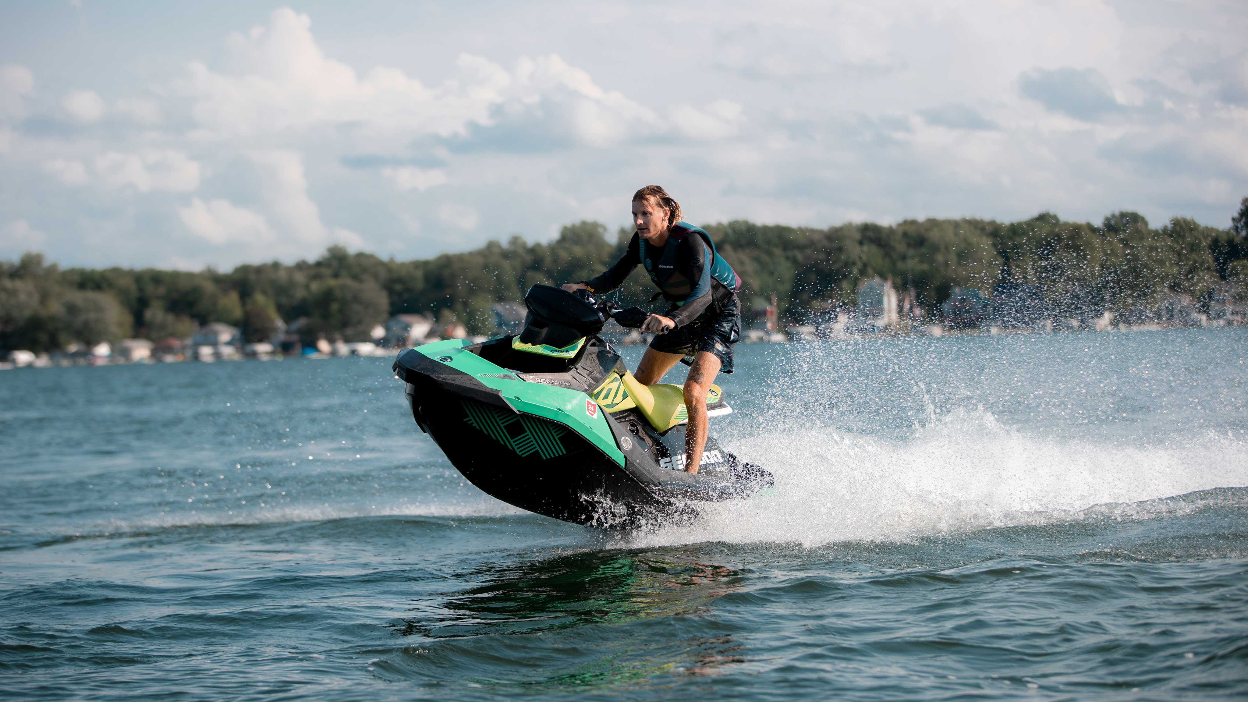 Rory Kramer enjoying riding a Sea-Doo Spark Trixx