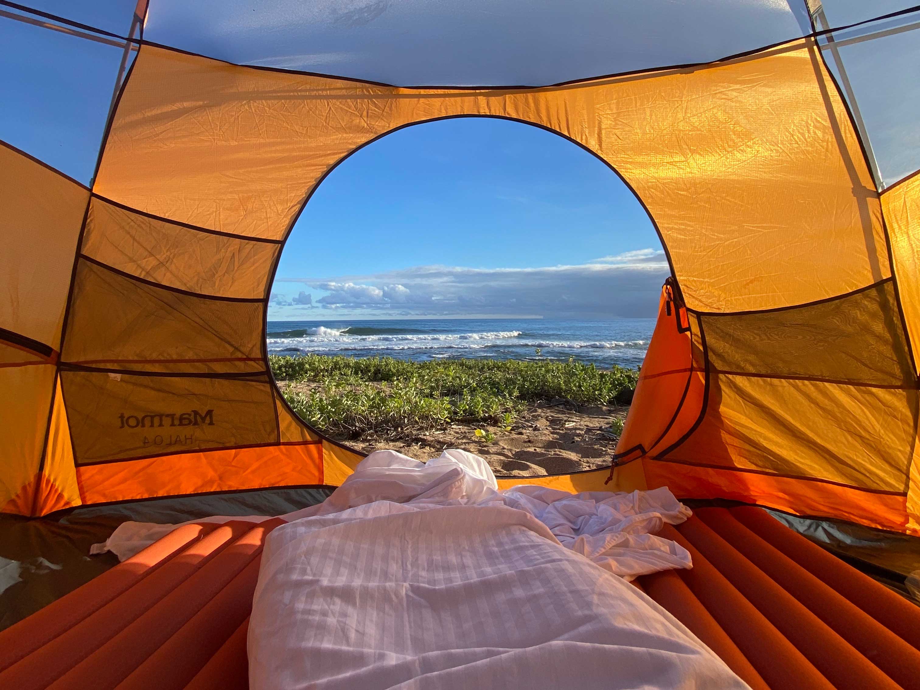 Chris Farro Sea-Doo trip camping in Hawaii