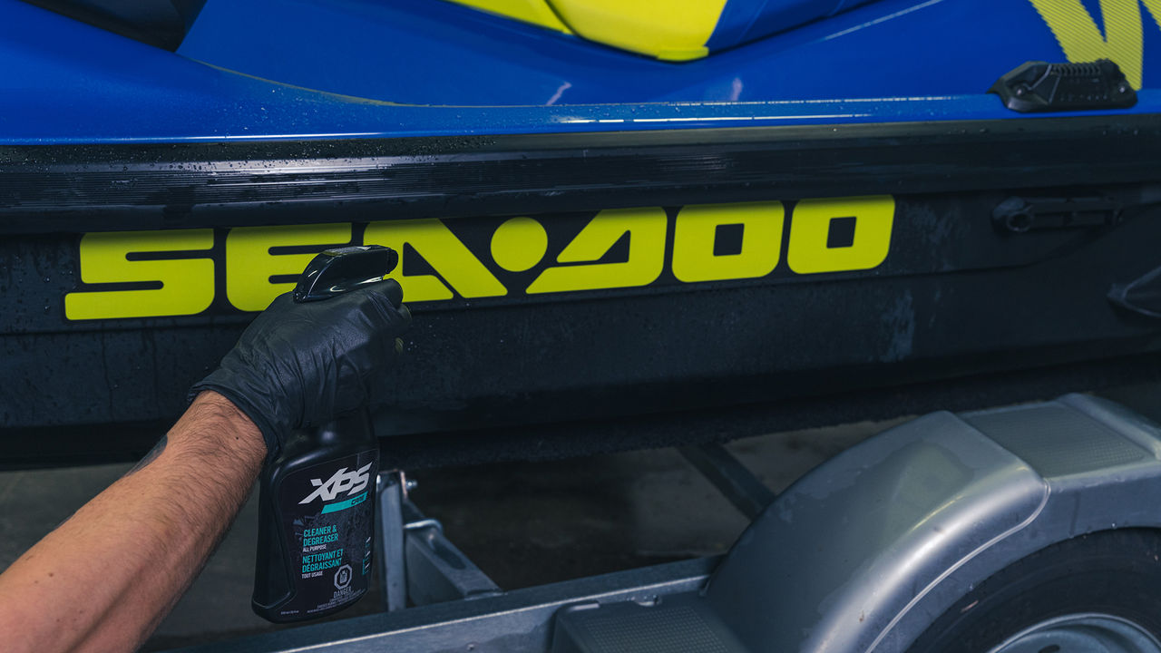 Rider wearing Sea-Do Explorer PFD.