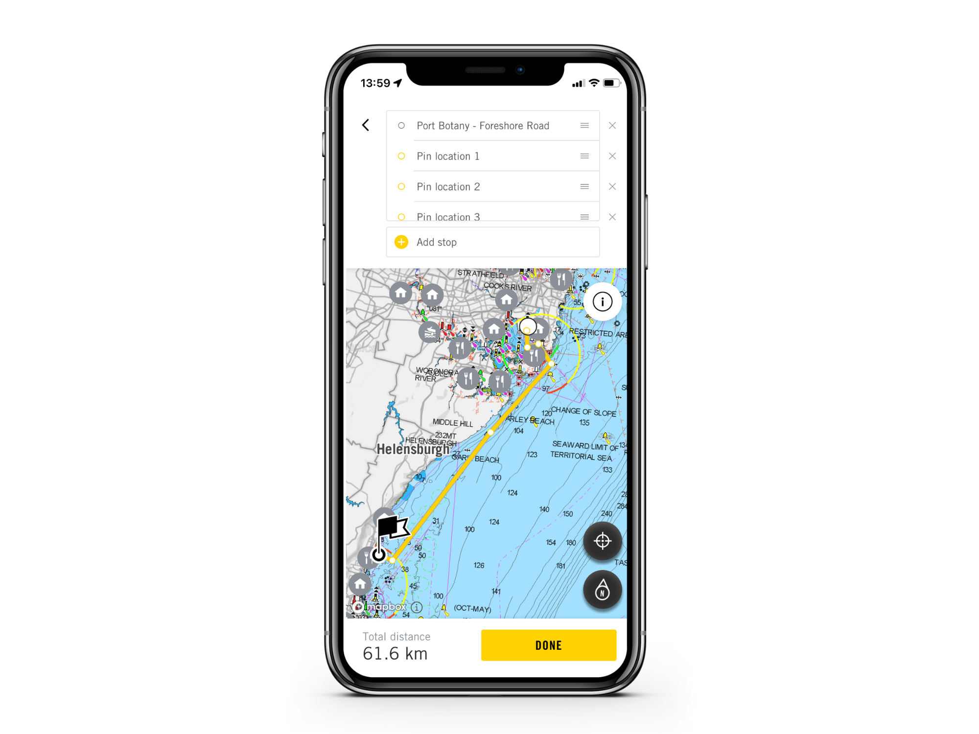 Planning a Sea-Doo adventure with BRP GO! on a mobile device