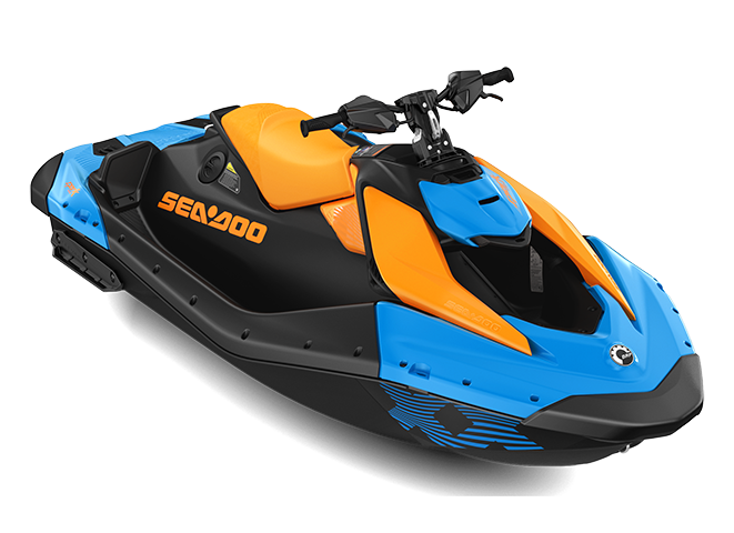 2026 Sea-Doo Spark Trixx Gulfstream Blue / Orange Crush moto acuática