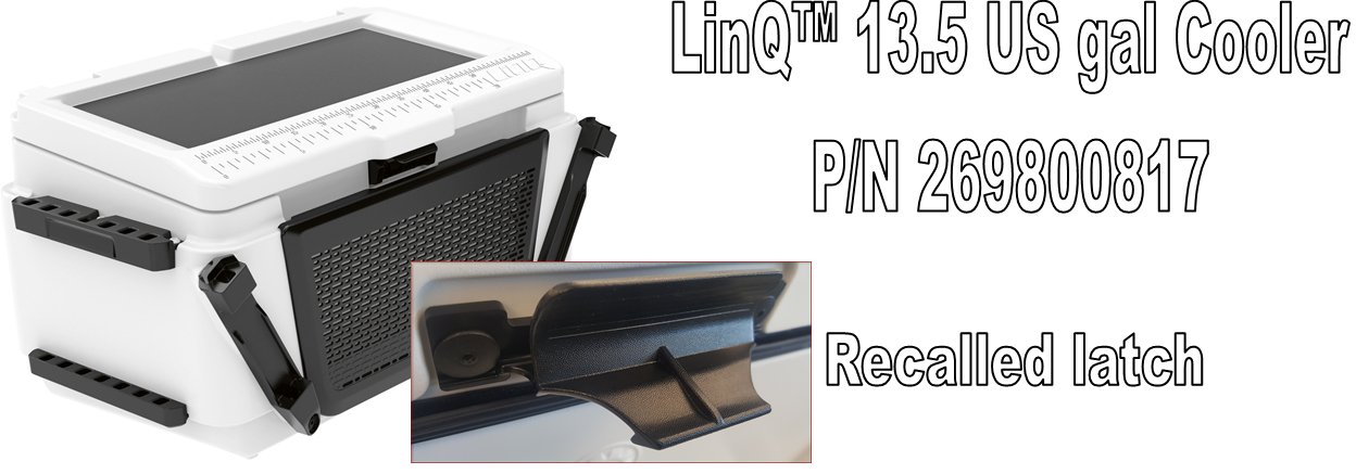 LinQ 13,5 US gal Cooler - Recalled latch