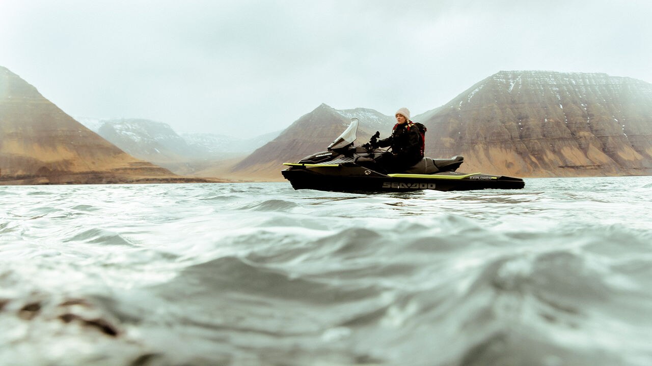 Bryanna Bradley on her 2025 Sea-Doo Explorer Pro in Iceland