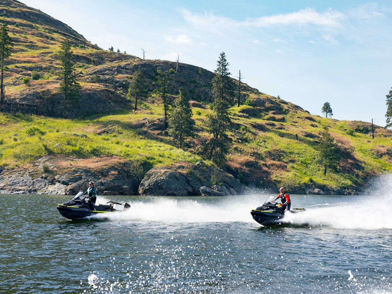 Riders on Sea-Doo Explorers pro