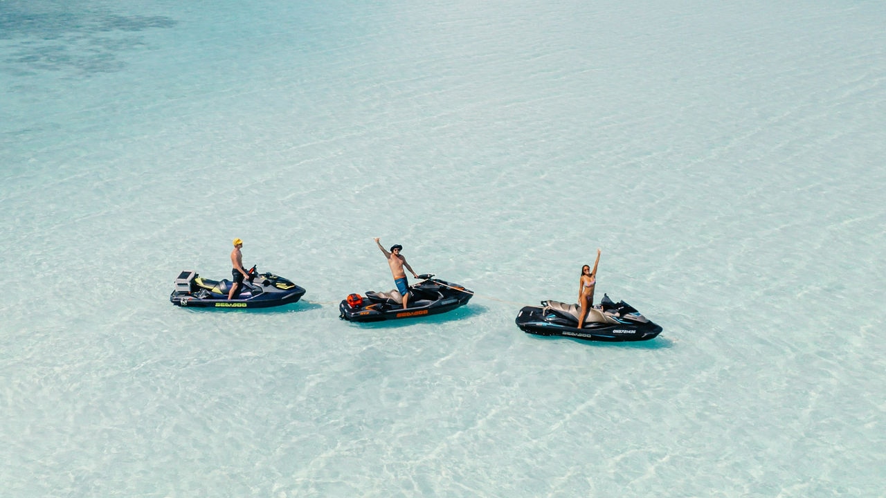 Adventure seekers on their Sea-Doo